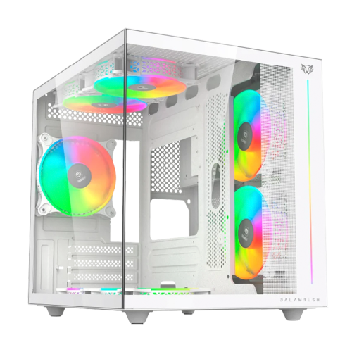 Gabinete Balam Rush Tank Pro Evo GM955, Mini Tower/Micro ATX/ITX, 3 Ventiladores, Cristal Templado, White, BR-937337