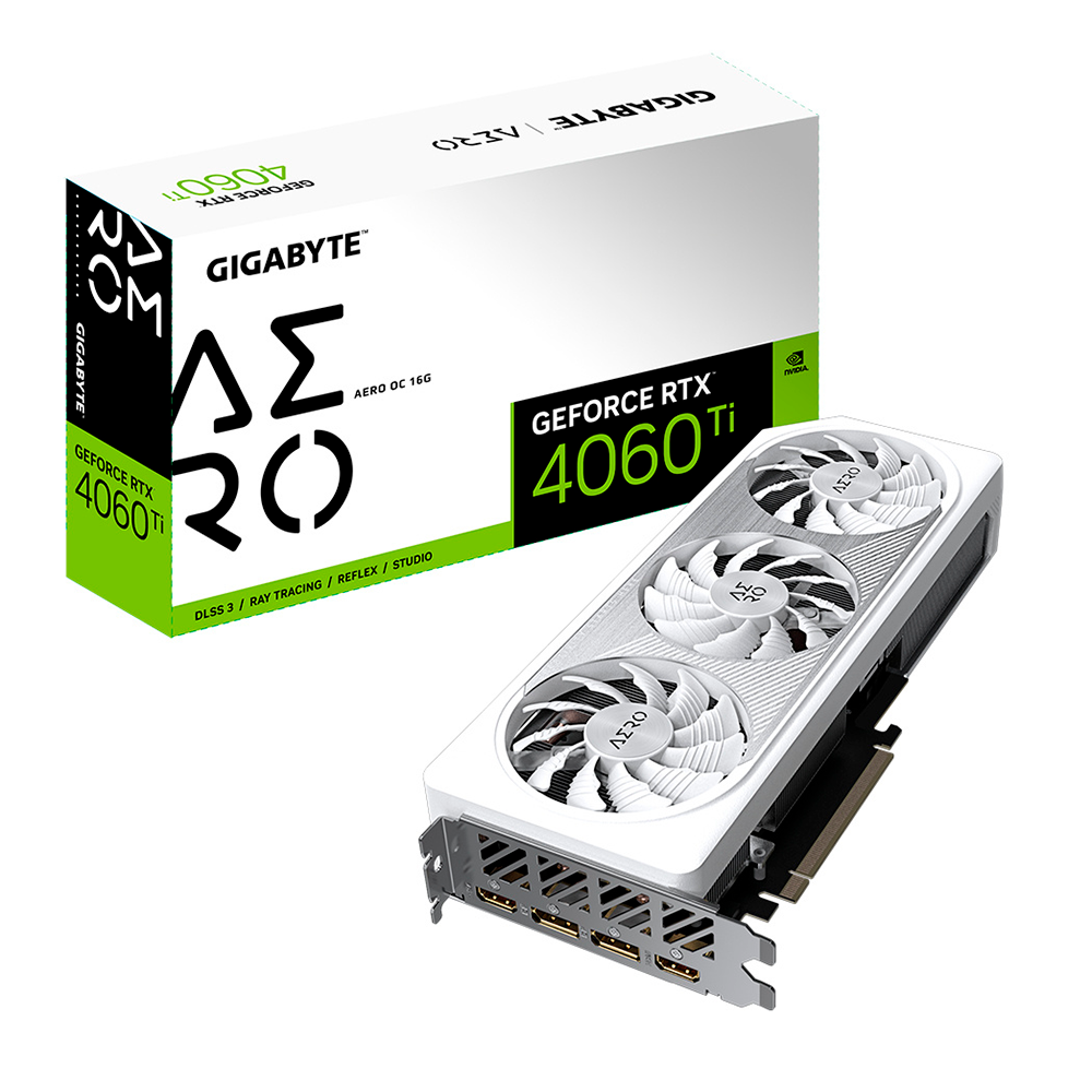 Tarjeta de Video Gigabyte NVIDIA GeForce RTX 4060 Ti AERO OC 16G, 16GB 128-bit GDDR6, PCI Express 4.0, GV-N406TAERO OC-16GD
