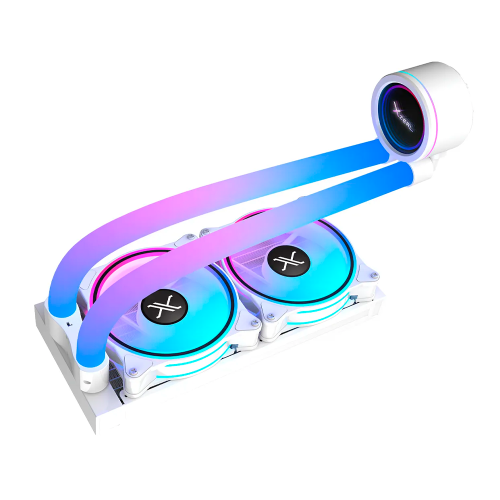 Enfriamiento Líquido Xzeal XZCO413W, 240mm, 2x120mm, ARGB, Blanco, XZCO413W
