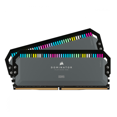 Kit Memoria RAM Corsair Dominator Platinum RGB, DDR5, 5200MHz, 32GB (2x16GB), CL40, XMP/EXPO, Gris, CMT32GX5M2B5200Z40 /MAX. 1 X CLIENTE
