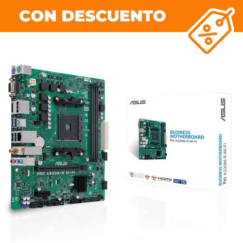 Tarjeta Madre Asus PRO A320M-R WI-FI Socket AM4 AMD A320 Micro ATX, DDR4, BULK SIN CAJA