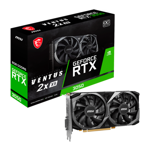 Tarjeta de Video MSI NVIDIA GeForce RTX 3050 VENTUS 2X XS 8G OC, 8GB, 128-bit, DDR6, PCI Express 4.0 x8, 912-V809-4266