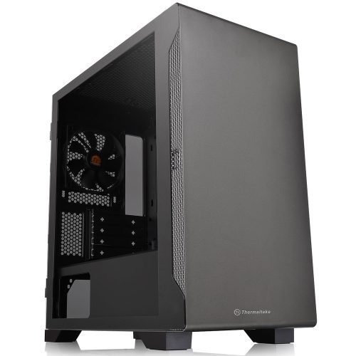 Gabinete Thermaltake S100 TG, Cristal Templado, Micro ATX, USB 3.0, CA-1Q9-00S1WN-00, Incluye 1 FAN 120mm negro