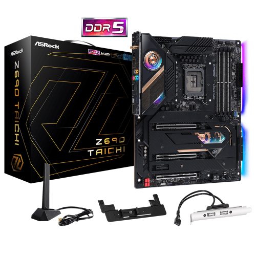 Tarjeta Madre ASROCK Z690 TAICHI, Socket LGA1700, ATX, DDR5, AMD Crossfire, SATA3 y USB3.2, M.2, WiFi, Intel Core 12th Generación