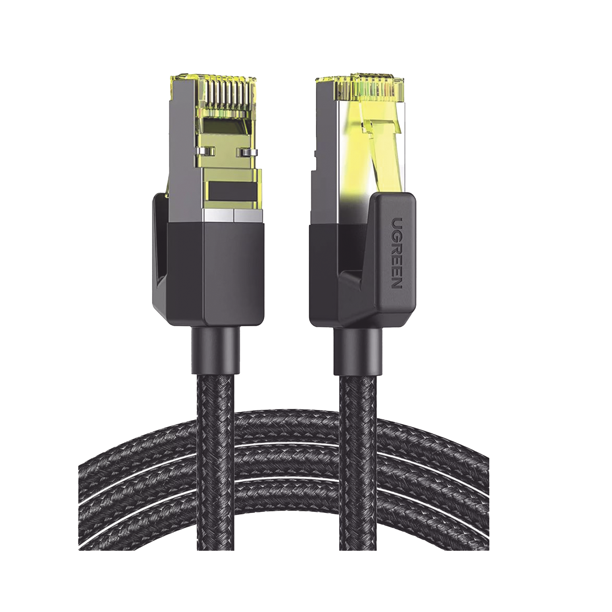 UGREEN 80421 Cable Ethernet Cat7 CLASS?F/FTP Redondo con Malla de Nylon 1 Metro