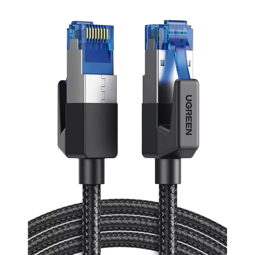 UGREEN 80429 Cable Ethernet Cat8 CLASS?F/FTP Redondo con Malla de Nylon 1 Metro