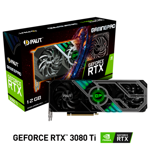Tarjeta de Video Nvidia GeForce RTX 3080 TI, Palit Gaming PRO LHR/ NED308T019KB-132A, 1 AÑO DE GARANTIA NACIONAL