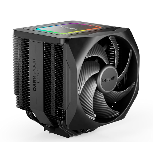 Disipador ¡Be quiet! Dark Rock Elite, 2 ventiladores, PWM de 135 mm, Tuberías de Calor de Alto Rendimiento, Sistema de Riel de Ventilador Delantero, BK037