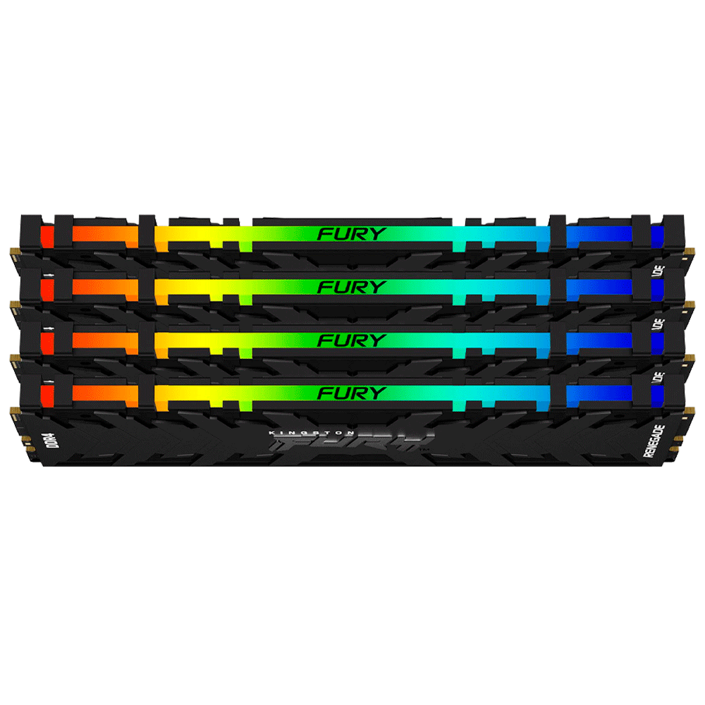 Memoria RAM DDR4 128GB 3000MHz Kingston Renegade RGB Kit 4x32GB Negro, KF430C16RBAK4/128 /MAX. 1 X CLIENTE - Image 3