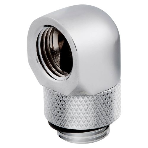 Adaptador giratorio 90° Corsair Hydro X Series XF, Pack de 2 unidades, Cromo, CX-9055008-WW