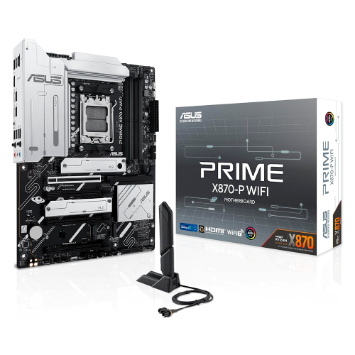 Tarjeta Madre ASUS PRIME X870-P WiFi, AM5, ATX, DDR5, PCIe 5.0, Q-Release, 4X M.2, Wi-Fi 7, Q-Antenna, 2.5Gb LAN, BIOS Flashback™, PRIME X870-P WIFI