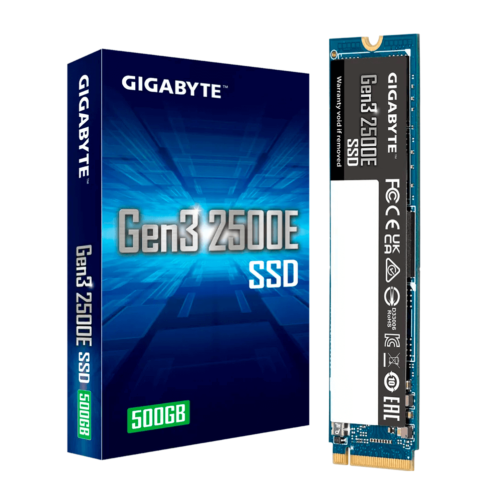 SSD Gigabyte NVMe Gen3 2500E, 500GB, PCI Express 3.0, M.2, G325E500G /MAX. 1 X CLIENTE