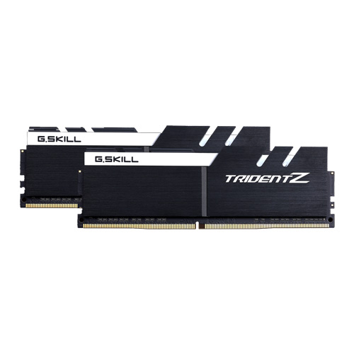 Memoria RAM 16GB DDR4 GSkill Trident Z 3200Mhz Negro-Blanco, Kit 2x8GB, F4-3200C16D-16GTZKW /MAX. 1 X CLIENTE