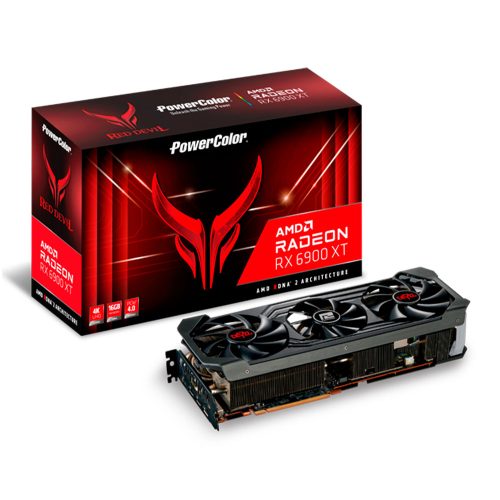 Tarjeta de video Radeon RX 6900 XT 16GB GDDR6, Power Color Red Devil, HDMI, DP, PCI-e 4.0, Nuevo Chip RDNA 2, AXRX 6900XT 16GBD6-3DHE/OC, 1 AÑO DE GARANTIA NACIONAL
