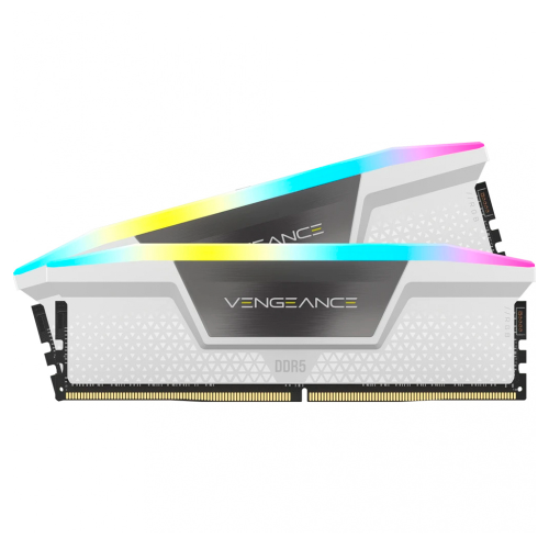 Memoria RAM Corsair Vengeance RGB, 64GB (2x32GB), DDR5, 6400MHz, CL32, iCUE, Blanco, CMH64GX5M2B6400C32W /MAX. 1 X CLIENTE