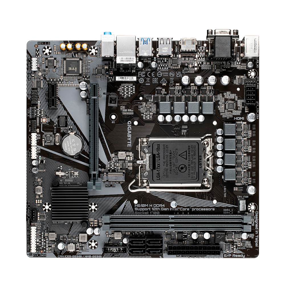 Tarjeta Madre Gigabyte H610M H, Micro ATX, LGA1700, Intel H610 Express, HDMI, Up To 64GB DDR5, HDMI, H610M H - Image 2