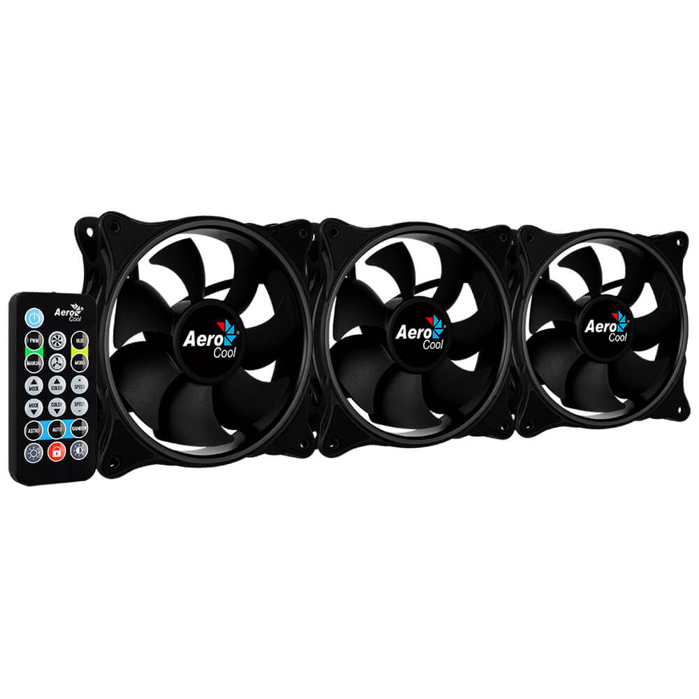 Kit ventiladores Aerocool Eclipse 12 PRO, 3 x 120mm, ARGB, Controlador + Control - Image 2