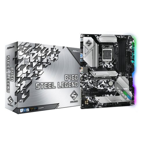 Tarjeta Madre Asrock B460 Steel Legend Socket LGA1200 Intel B460 ATX, DDR4, Intel Core 10th Generación
