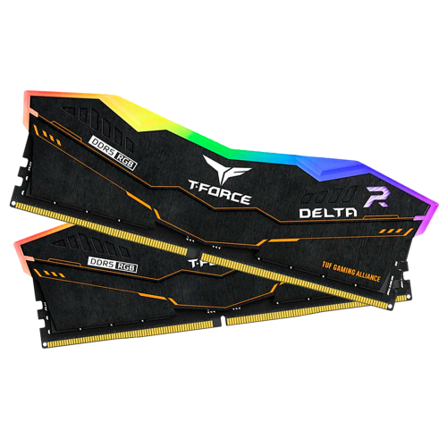Memoria RAM Team Group T-Force Delta TUF GAMING ALLIANCE RGB DDR5, 5200MHz, 32GB (2x16GB), Non-ECC, CL40, Negro, FF5D532G5200HC40CDC01 /MAX. 1 X CLIENTE