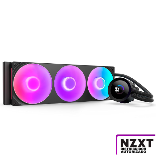 Enfriamiento Liquido NZXT KRAKEN PLUS 360 RGB, 360mm, 1,200-2,800 ± 300RPM, Negro, RL-KR360-B2