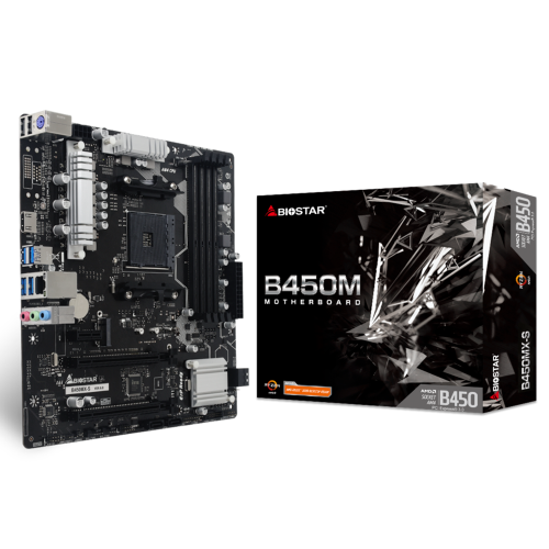Tarjeta Madre Biostar Micro ATX B450MX-S, Socket AM4, AMD B450, HDMI, Up to 128GB DDR4, B450MX-S