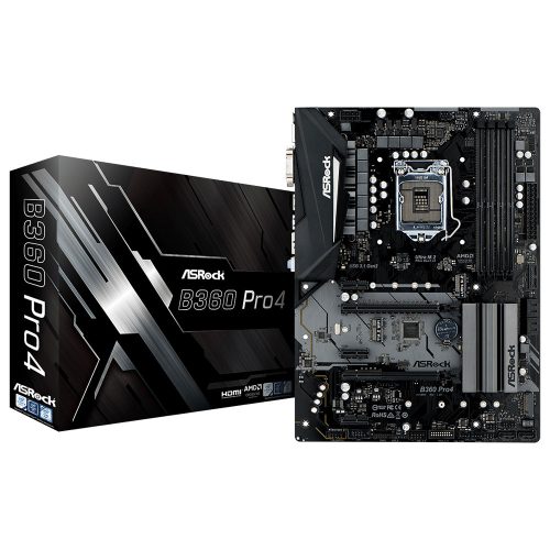 Tarjeta Madre Asrock B360 PRO 4 Socket 1151-V2 Intel B360 ATX, DDR4