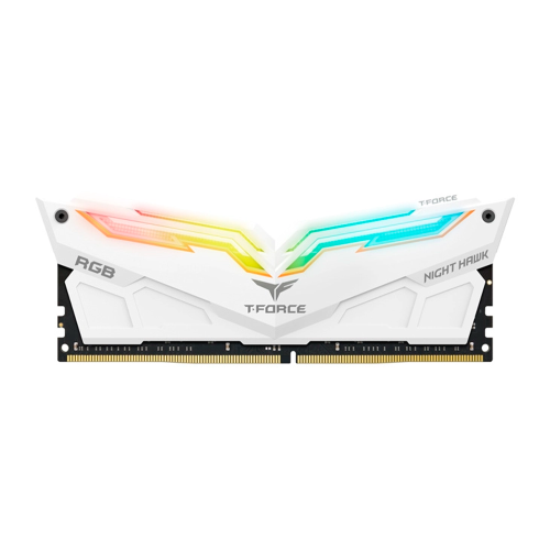 Kit Memoria RAM Team Group T-Force Night Hawk RGB White DDR4, 3600MHz, 16GB (2 x 8GB), Non-ECC, CL18, TF15D416G3600HC18JDC01 /MAX. 1 X CLIENTE