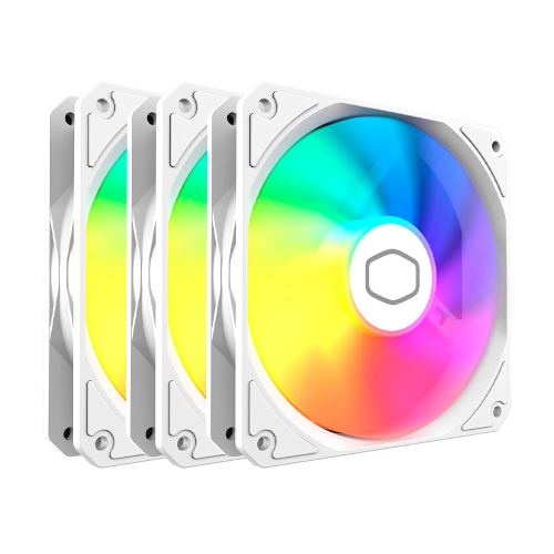 Kit 3 Ventiladores Cooler Master MF120 Lite, ARGB, 3x120mm, PWM Dinámico 1.750 RPM, Negro, MFW-B2DW-173PA-R1