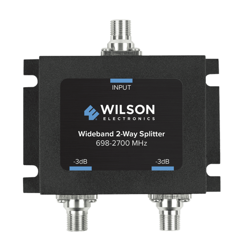 WILSONPRO, WEBOOST 850-034 Divisor de Potencia Coaxial 2 Vías, 698-2700 MHz, 75 Ohm, Pérdida por División 3 dB, Aislamiento ≥20 dB, Conector F-hembra, Diseño Microstrip