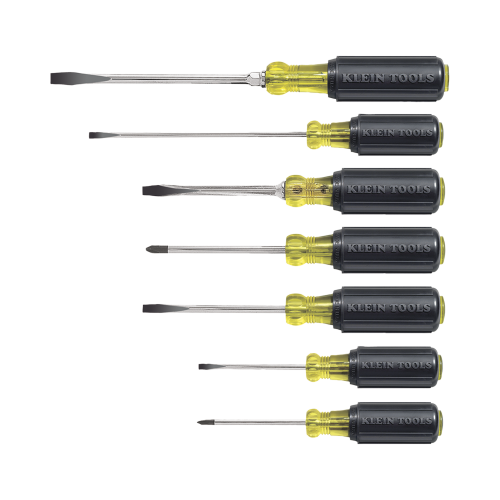 KLEIN TOOLS 85076 Juego de Desarmadores de Punta Plana y Phillips (7 Piezas).