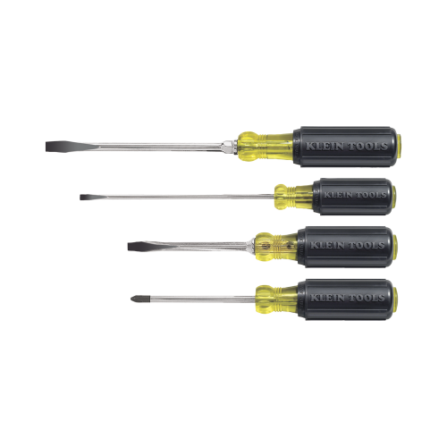 KLEIN TOOLS 85105 Juego de desarmadores de punta ranurada y Phillips de 4 piezas.