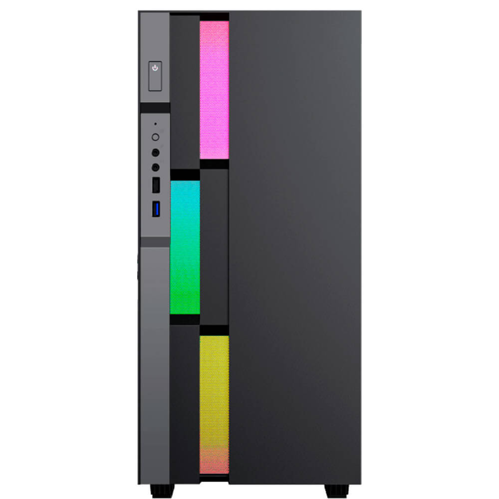 Gabinete Munfrost FULGOR BLACK, Cristal templado, ARGB, E-ATX - ATX - Micro ATX - Mini ITX, 1 Ventilador ARGB incluido, MFB, OFFMUNFROST - Image 2