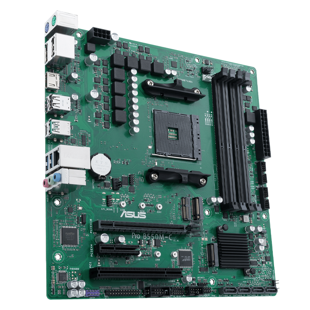 Tarjeta Madre Asus PRO B550M-C/CSM, AM4, AMD RYZEN 3000 SERIES, Micro ATX - Image 3