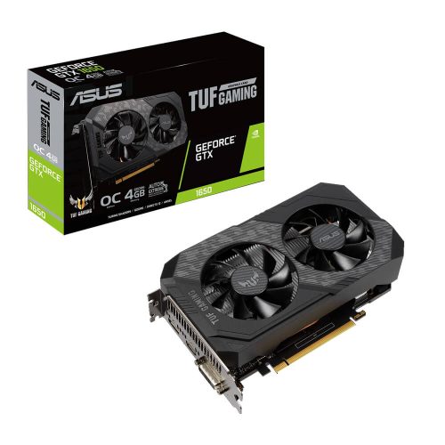 Tarjeta de video NVIDIA GeForce GTX 1650 4GB GDDR6, Asus TUF Gaming OC, HDMI, DP, DVI, TUF-GTX1650-O4GD6-P-GAMING, 3 AÑOS DE GARANTIA NACIONAL