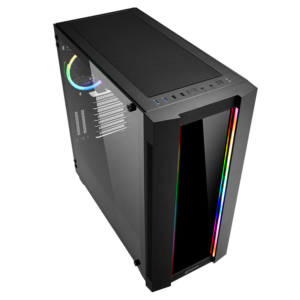 Gabinete Sharkoon Elite Shark CA200G, ATX/Micro-ATX/Mini-ITX, Cristal Templado, USB 3.2, Sin Fuente, 1 Ventilador Instalado, ELITE SHARK CA200G - Image 2
