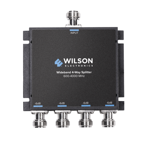 WILSONPRO, WEBOOST 859-117 Divisor de potencia de 4 salidas, 50 Ohm, 600-4000MHz con conectores N-Hembra.