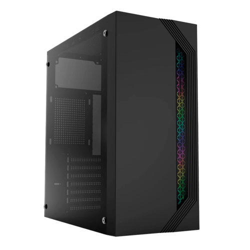 Gabinete Acteck Viken GM434, Midi-Tower, ATX/Micro-ATX/Mini-ATX, USB 2.0, Con Fuente de 500W, Sin Ventiladores Instalados, Negro, AC-935692