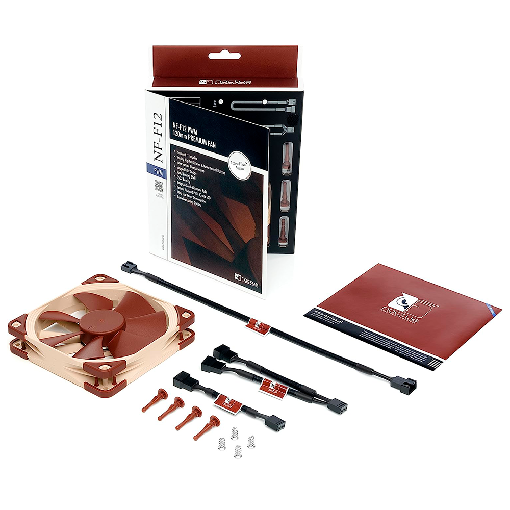 Ventilador Noctua NF-F12 PWM, Ventilador Silencioso, 4 Pines, 120 mm, Marrón, NF-F12 PWM - Image 4