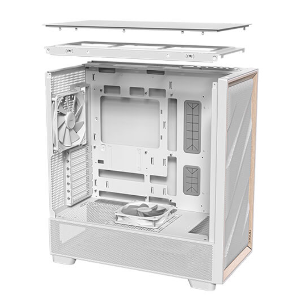 Gabinete Antec FLUX, Midi-Tower, ATX/E-ATX/ITX/Micro-ATX, 5 Ventiladores Incluidos, USB 2.0/3.0, Sin Fuente, White, FLUX WHITE/ NAVIDAD - Image 6