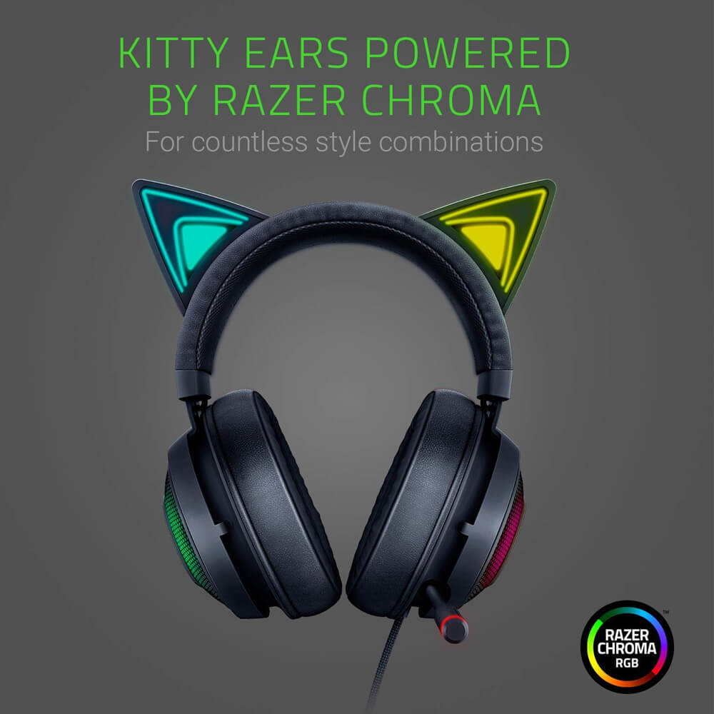 Diadema Gamer Razer Kraken Kitty Black Edition, RGB Razer Chroma, 7.1Canales THX Certified, RZ04-02980100-R3M1 - Image 2