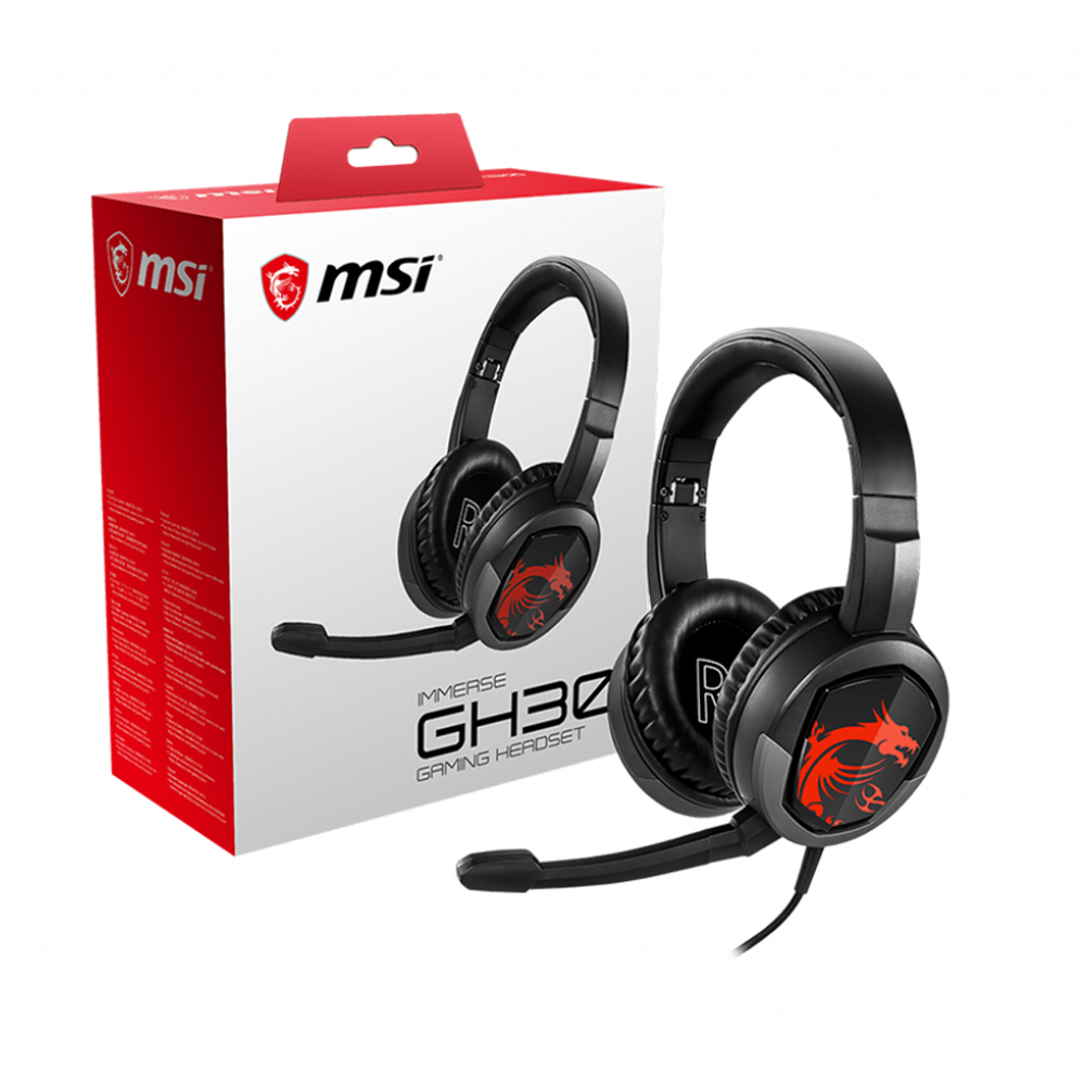 Diadema Gamer MSI Immerse GH30 Estereo Canales, Negra, Plug 3.5mm - Image 5