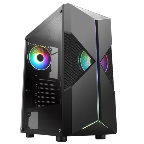 Gabinete Eagle Warrior Delta RGB, Cristal Templado, ATX, Micro ATX, Mini ITX, USB 3.0 - CG3306DELTAEGW