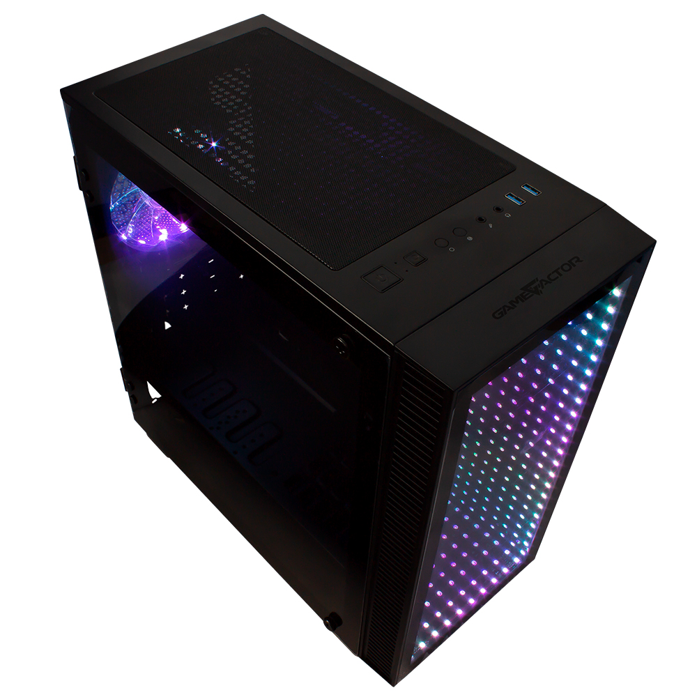 Gabinete Game Factor CSG560 Optical LED RGB Infinity Mirror, Micro ATX, Sin Fuente, Frontal Cristal Templado - Image 3