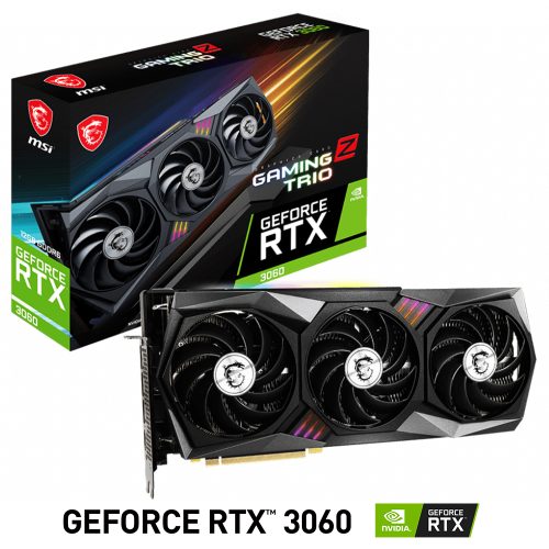 Tarjeta de Video Nvidia GeForce RTX 3060, MSI GAMING Z TRIO, 912-V390-245, 2 AÑOS DE GARANTIA NACIONAL