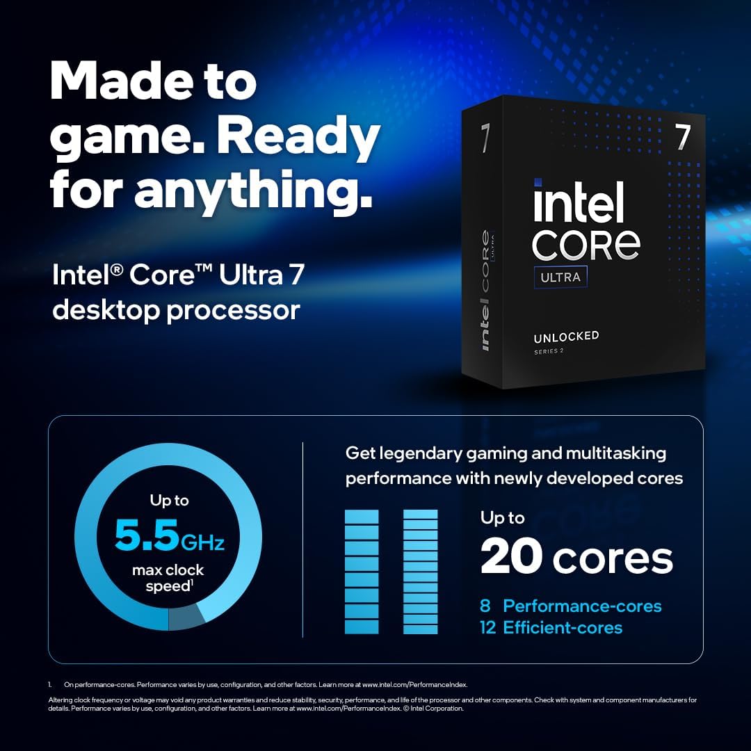 Procesador Intel Core Ultra 7 265K, 20 Nucleos (8P+12E), 3.9 GHz, LGA1851, Intel Graphics, 125w, BX80768265K - Image 5