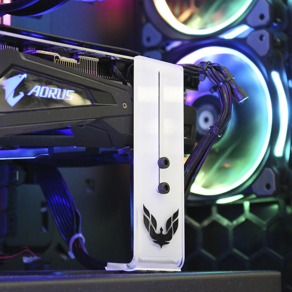 Soporte para tarjeta de video PRIDE, Compatible con cualquier gabinete y tarjeta de video, Color blanco - Image 8