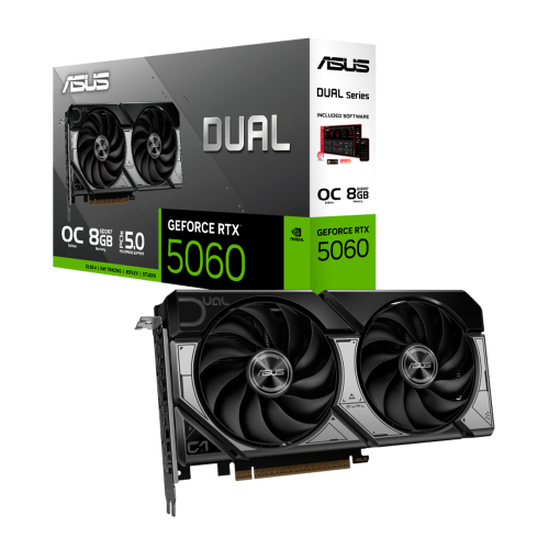 Tarjeta de Video ASUS NVIDIA GeForce RTX 5060 DUAL 8GB OC Edition, 8GB 128-bit GDDR7, PCI Express x16 5.0, DUAL-RTX5060-O8G/ NAVIDAD
