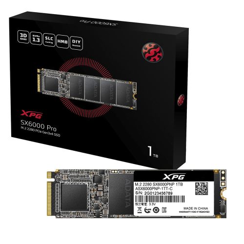 Unidad Unidad de estado solido SSD M.2 Nvme 1TB ADATA XPG SX6000 PRO - Lectura 2100MB/s Escritura 1500MB/s ASX6000PNP-1TT-C /MAX. 1 X CLIENTE