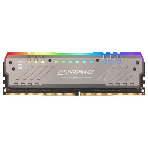 Memoria RAM DDR4 8GB 2666MHz Crucial Ballistix Tactical Tracer RGB 1x8GB Gris, BLT8G4D26BFT4K /MAX. 1 X CLIENTE