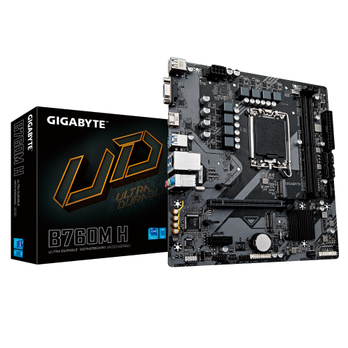 Tarjeta Madre Gigabyte B760M H, Micro ATX, LGA1700, B760, HDMI, Up To 128GB DDR5, B760M H